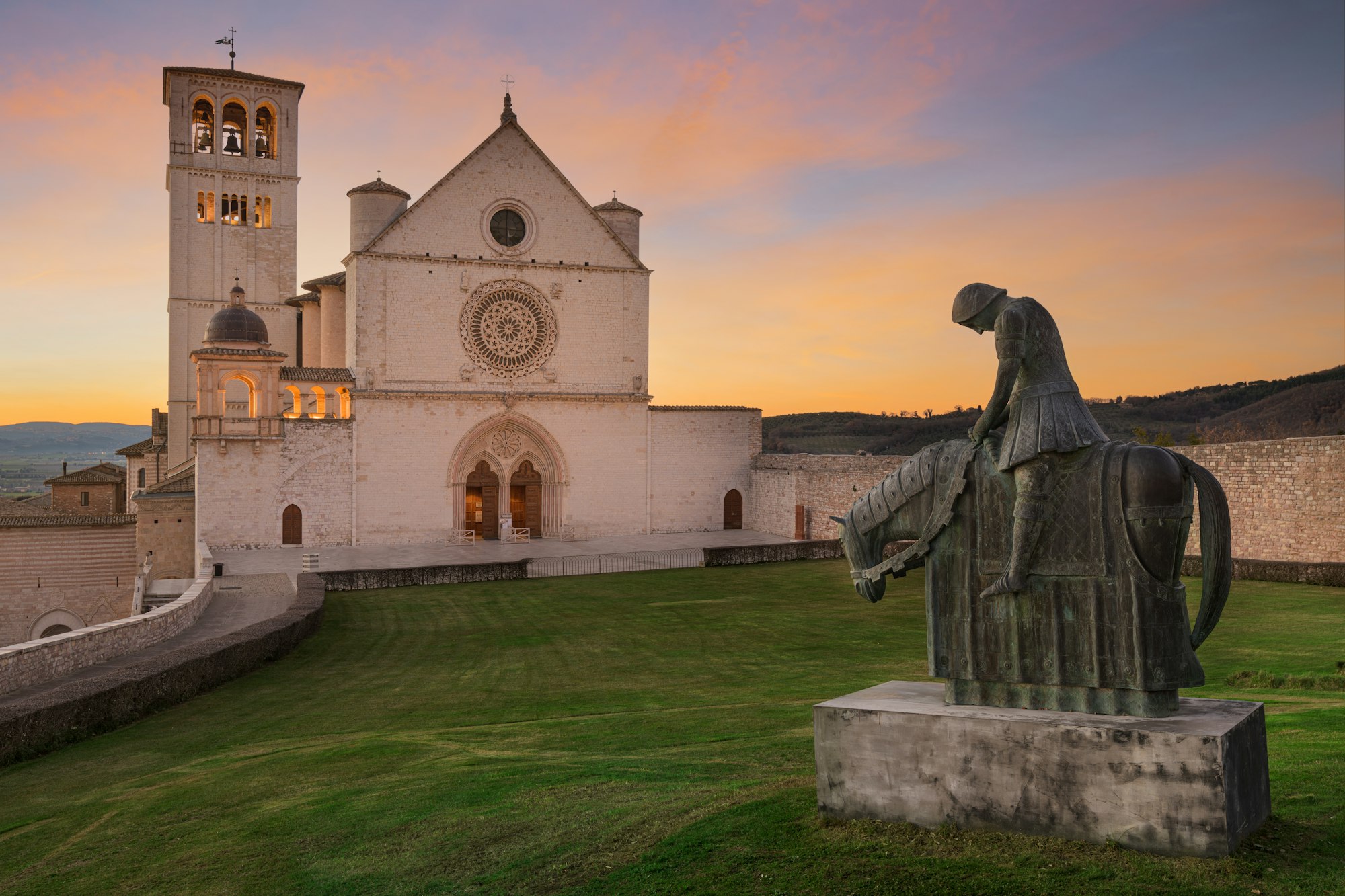 Assisi, Italy with the Basilica of Saint Francis of Assisi